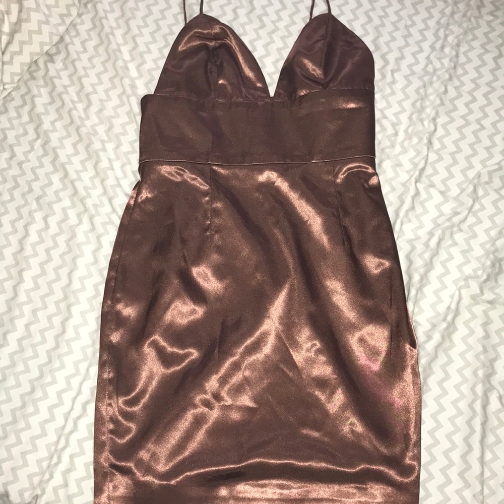 MESHKI XS MOCHA DRESS